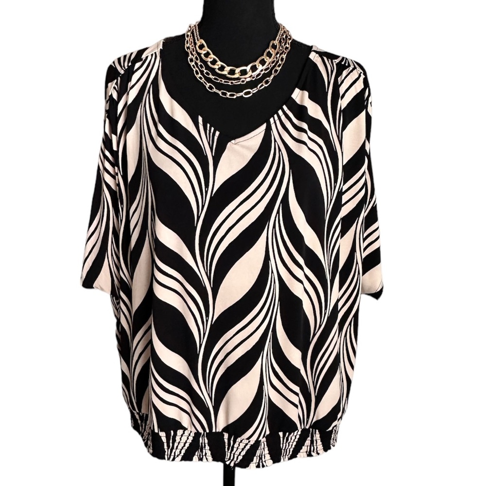 NWOT ANN TAYLOR FACTORY banded hem XL blouse